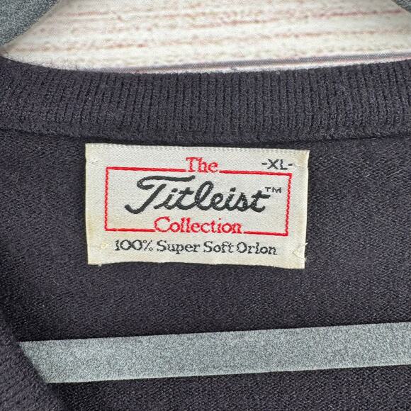 Vintage 80s Titleist V-Neck Super Soft Orion Sweater Mens XL Blue Fallbrook - Picture 9 of 12